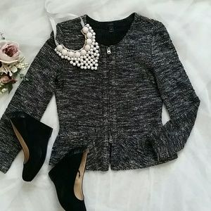 J.Crew boucle tweed peplum jacket